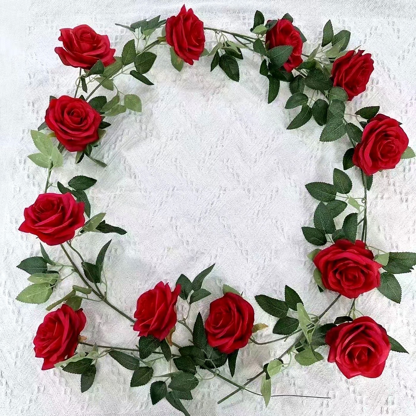 Artificial rose floral vine